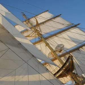 a close-up of a sailboat