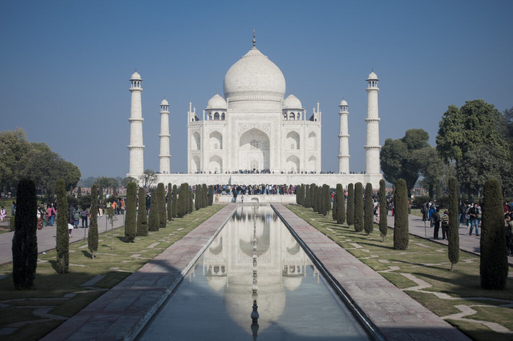 Taj Mahal on a clear day